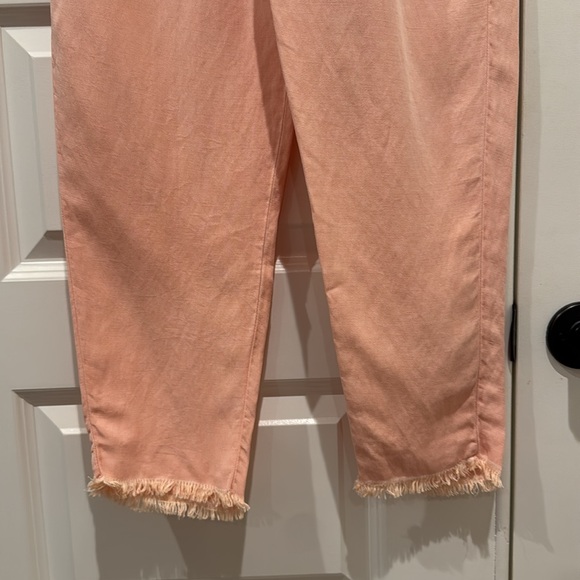 ZARA Raw Hem Trouser Pants. Pale Pink Size Small - Picture 4 of 15